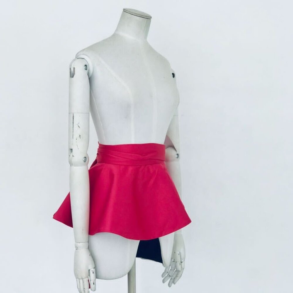 Satin Pink Peplum Belt